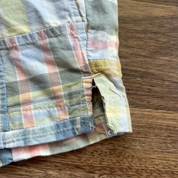 L.L. BEAN Vintage Patchwork Plaid Madras Bermuda Shorts Retro Coastal Preppy 10 - Picture 4 of 13